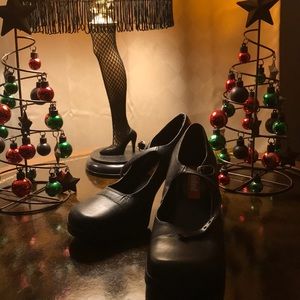 Unlisted Black Leather Mary Janes